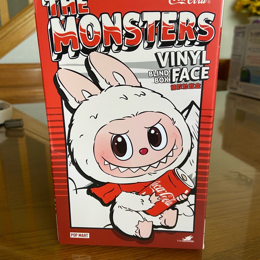 Coca Cola, Rare The Monsters Vinyl Blind Box Labubu Red and White